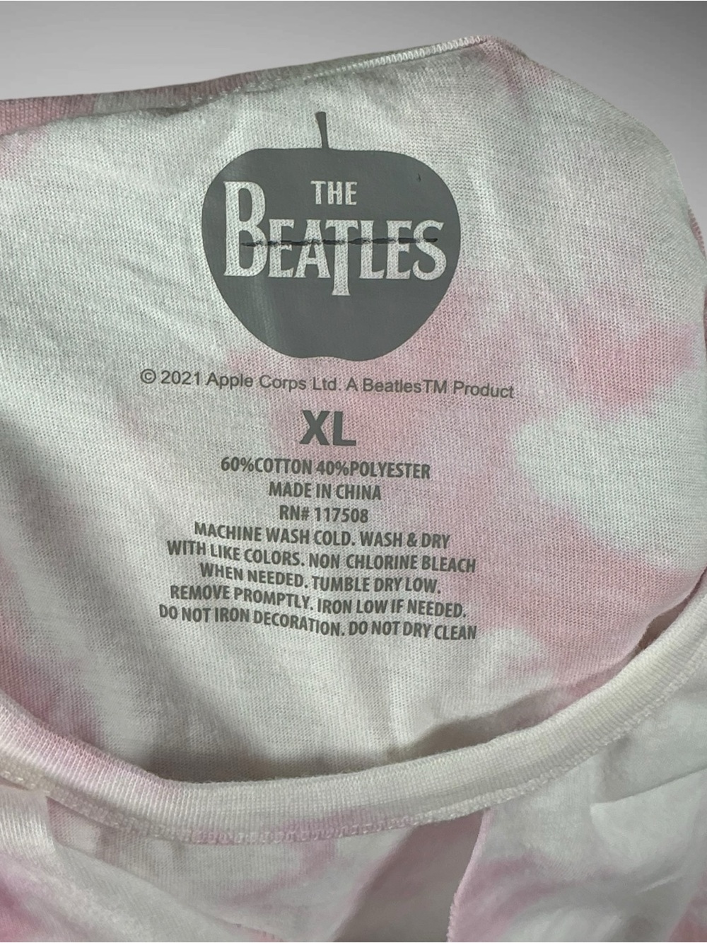 The Beatles Tie Dye Distressed Graphic Muscle Tee XL Cutout Rock Band Top - Picture 5 of 5